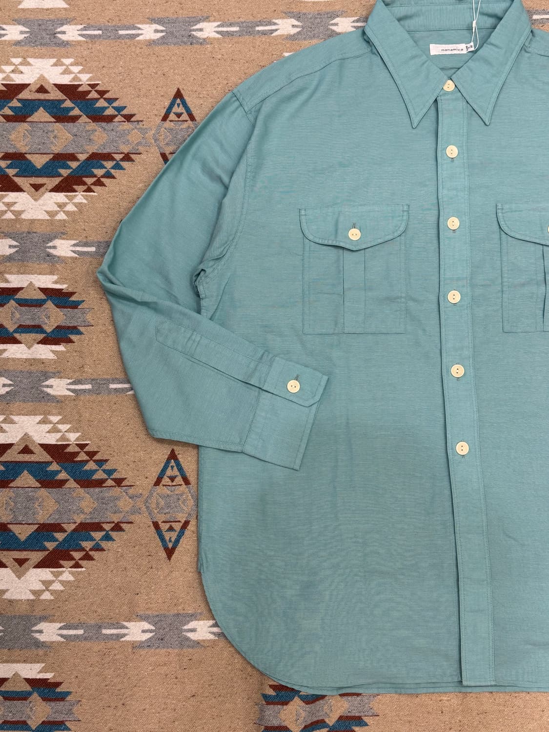 [M][100] 나나미카 유틸리티 파나마 셔츠 민트 상품이미지3