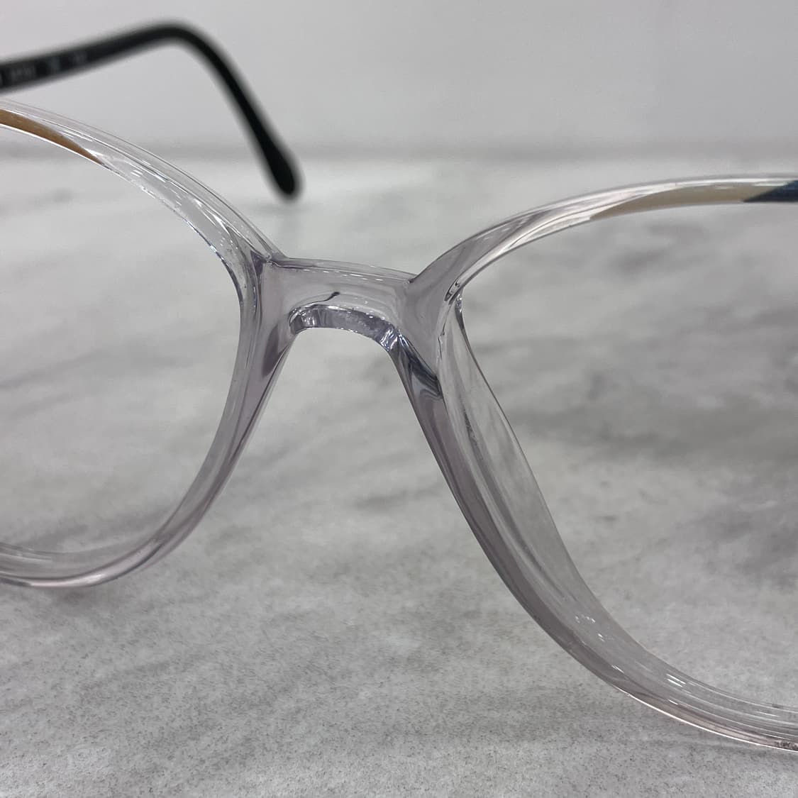 C15 실루엣 Silhouette 클리어 패턴 브로우 뿔테 안경 상품이미지5