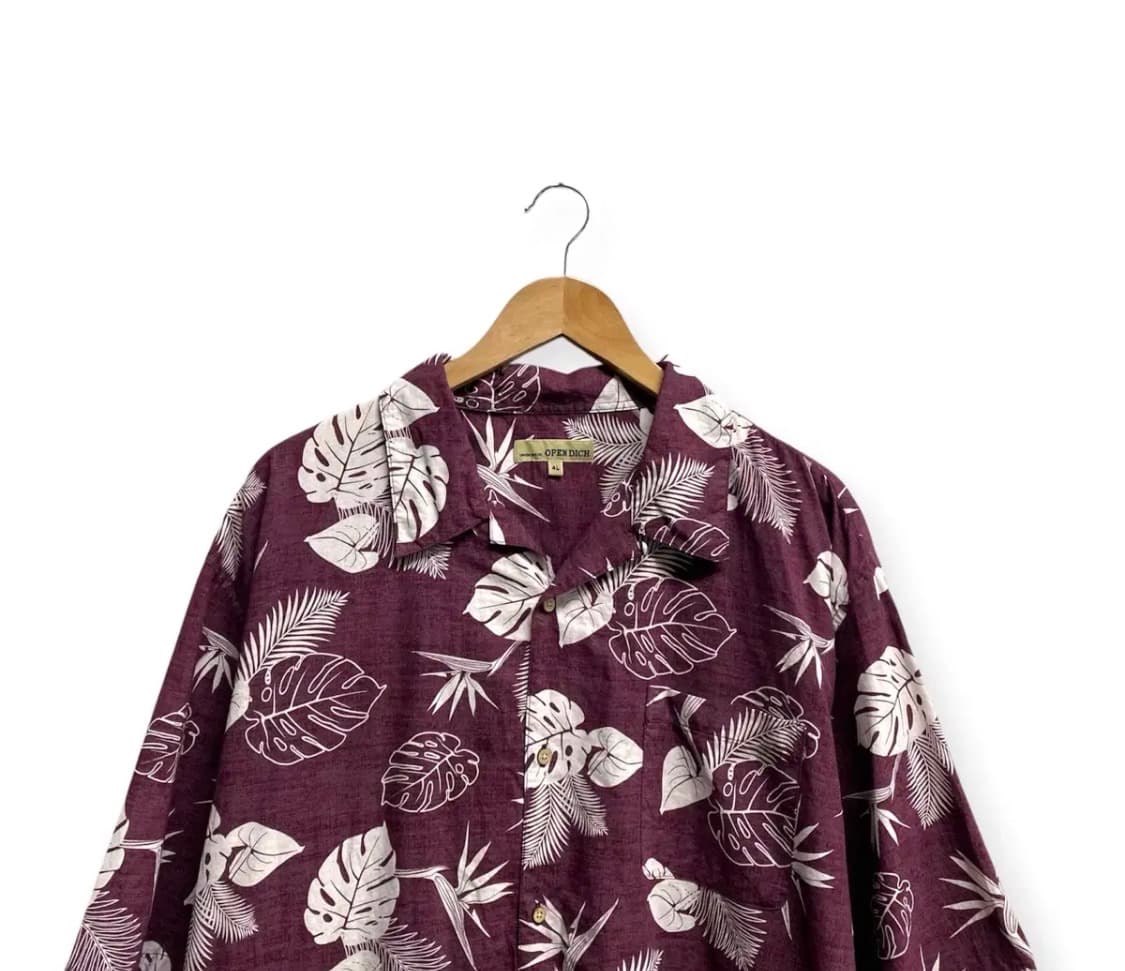오픈 카라 하와이안 셔츠 3XL-4XL 상품이미지2