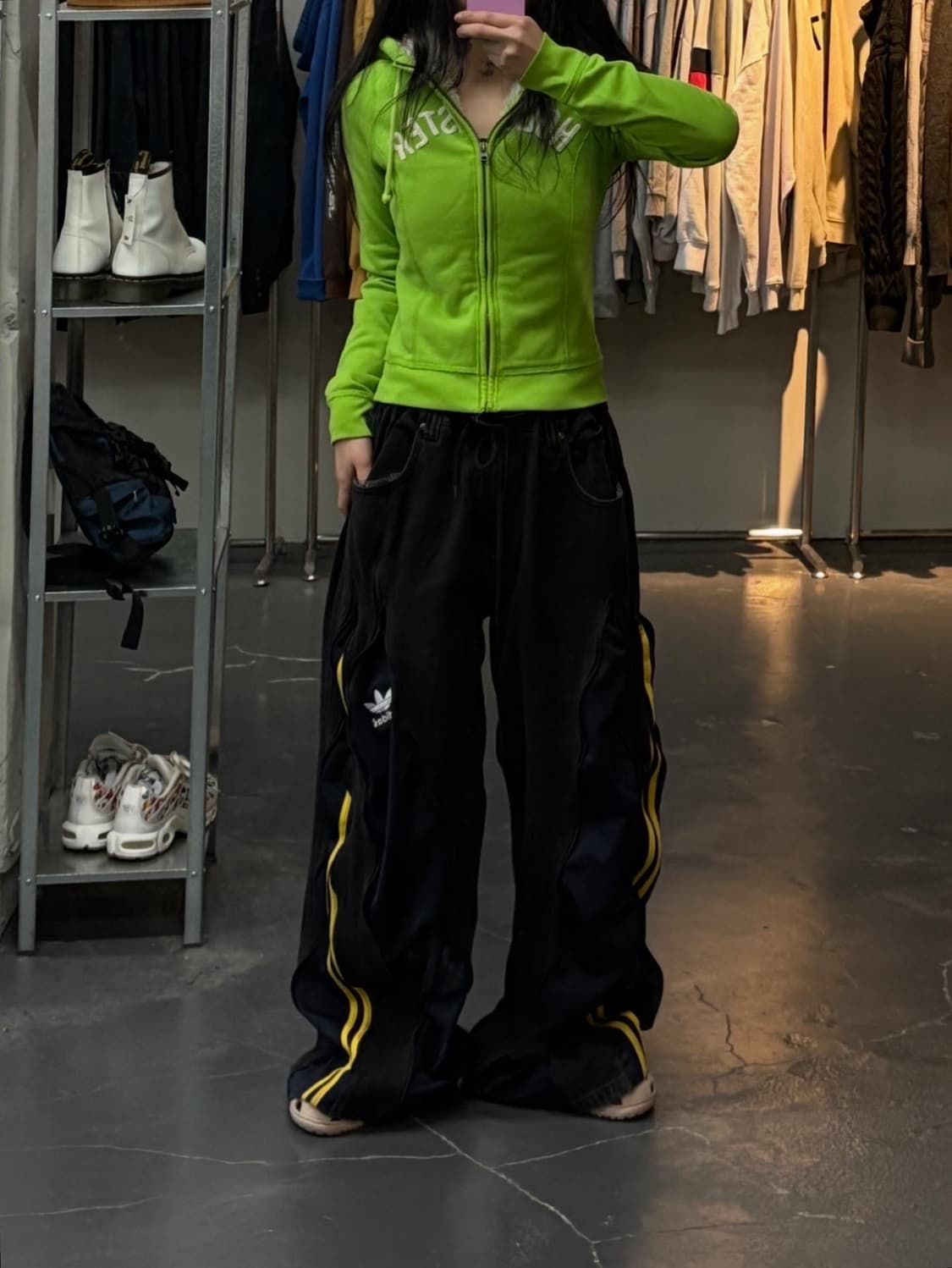 홀리스터 라임그린 울프죠 후드집업 A2903 상품이미지1