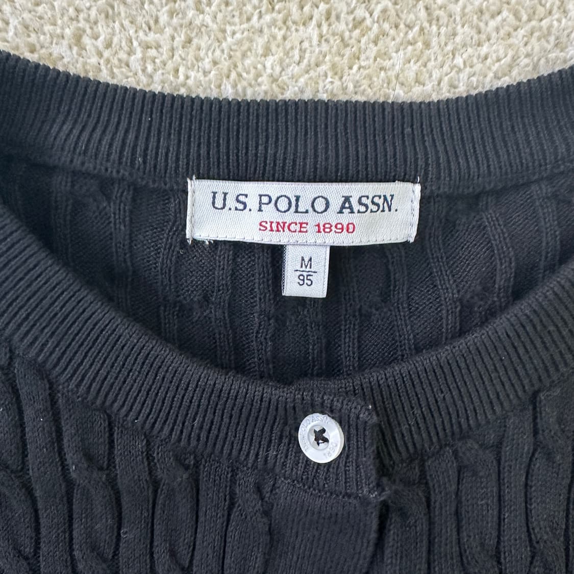 M US폴로 케이블 니트 가디건 0323D 상품이미지2