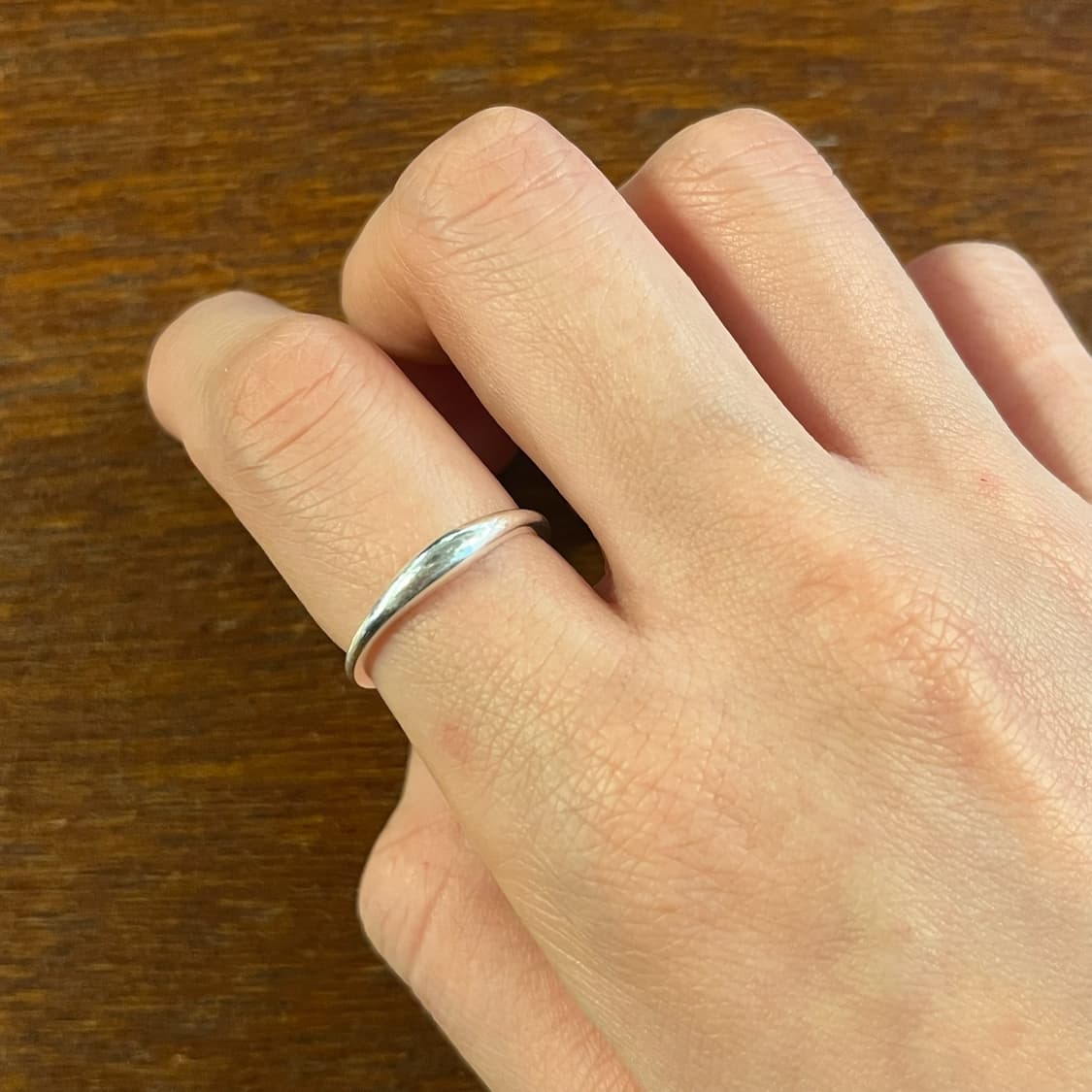 새상품 여성 굴곡 반지 은반지 실버링 상품이미지3