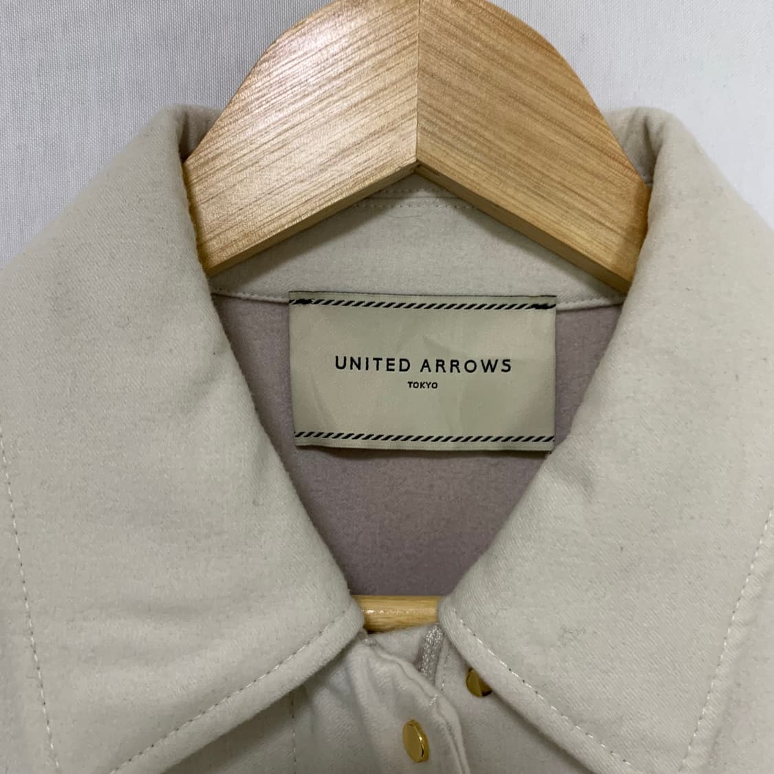 유나이티드 애로우즈 도쿄 크롭 울 집업 자켓 아이보리 일본 빈티지 상품이미지4