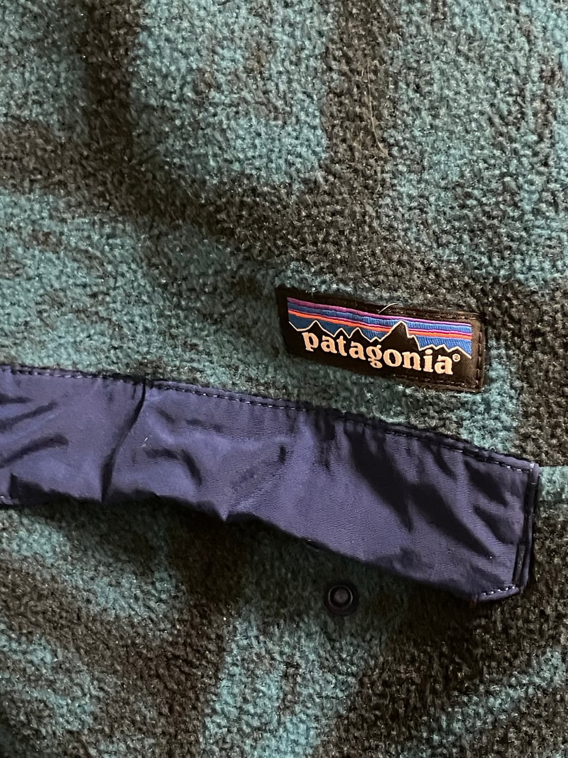 파타고니아 00s 신칠라 블루 패턴 L 상품이미지3