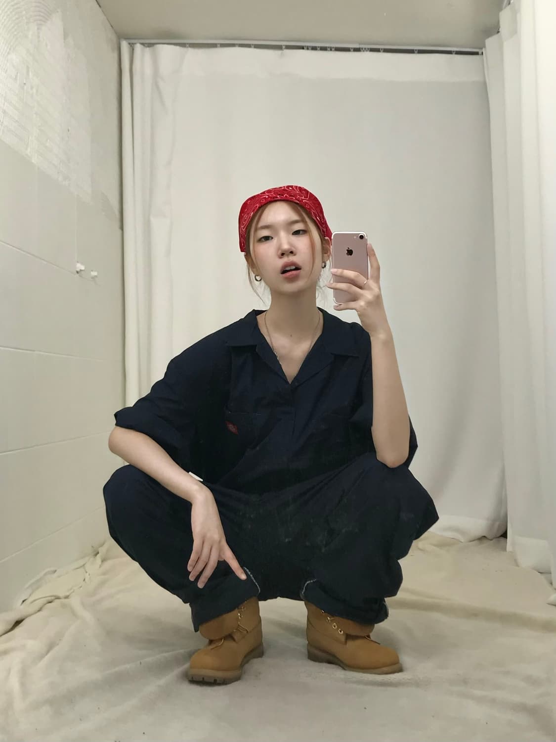 🏭 디키즈 네이키 하프 점프수트 상품이미지3