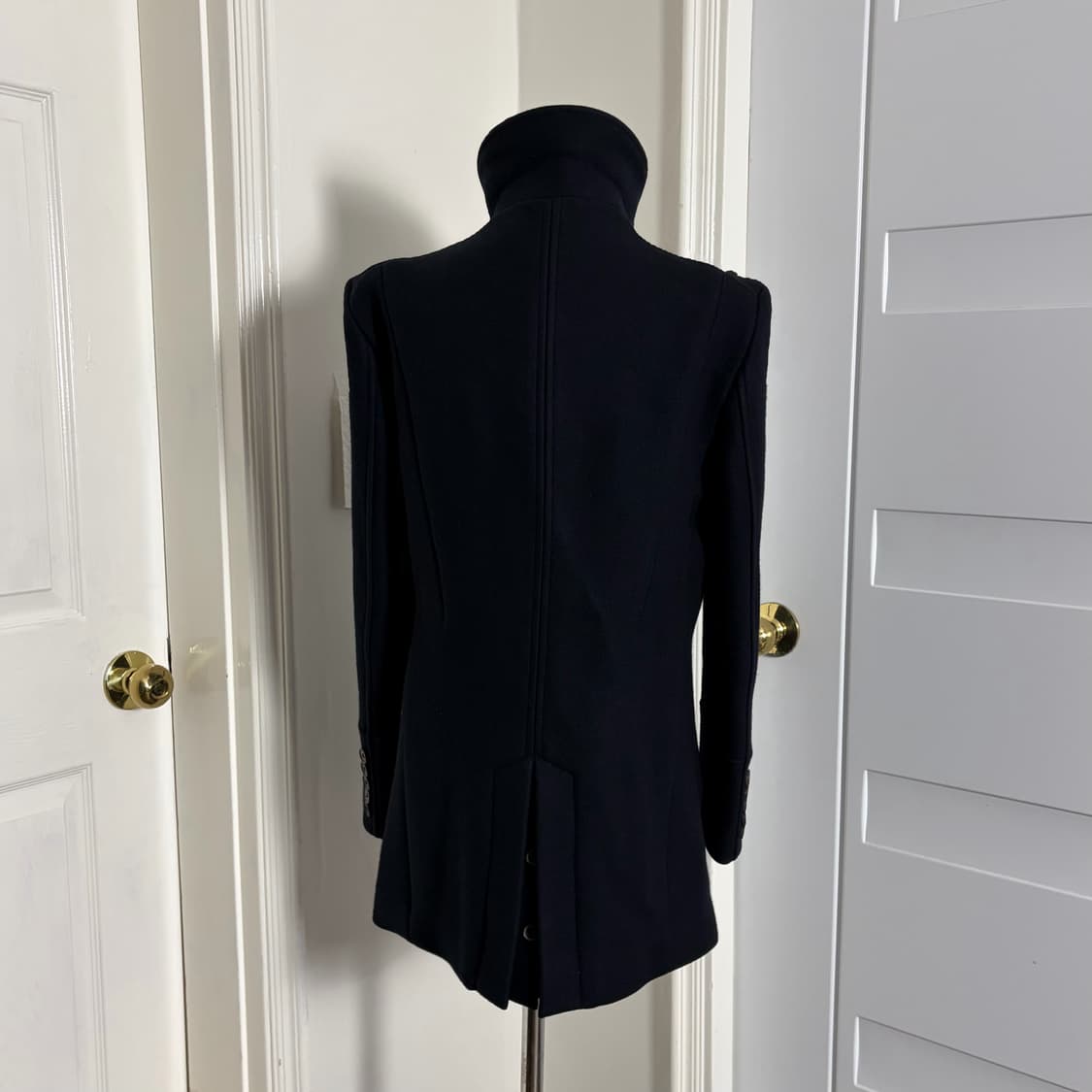 더블브레스트 하이넥코트 네이비 상품이미지8