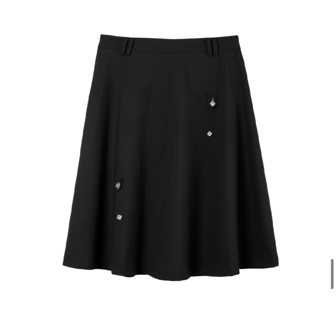 헤레틱 button flared skirt black 상품이미지2