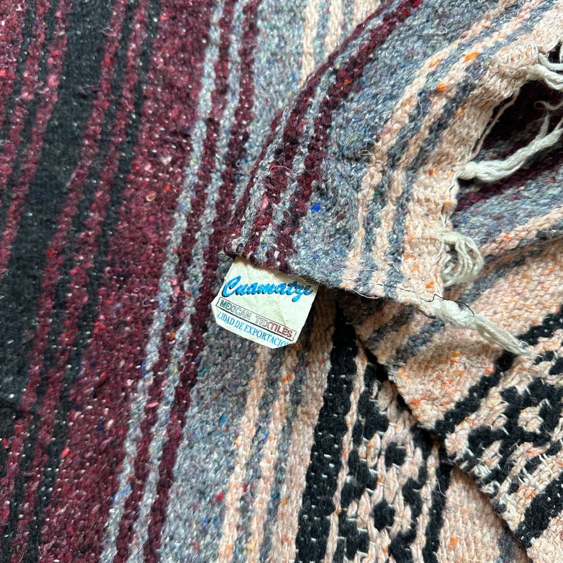 70s Cuamatzi Mexican Serape Blanket 상품이미지7