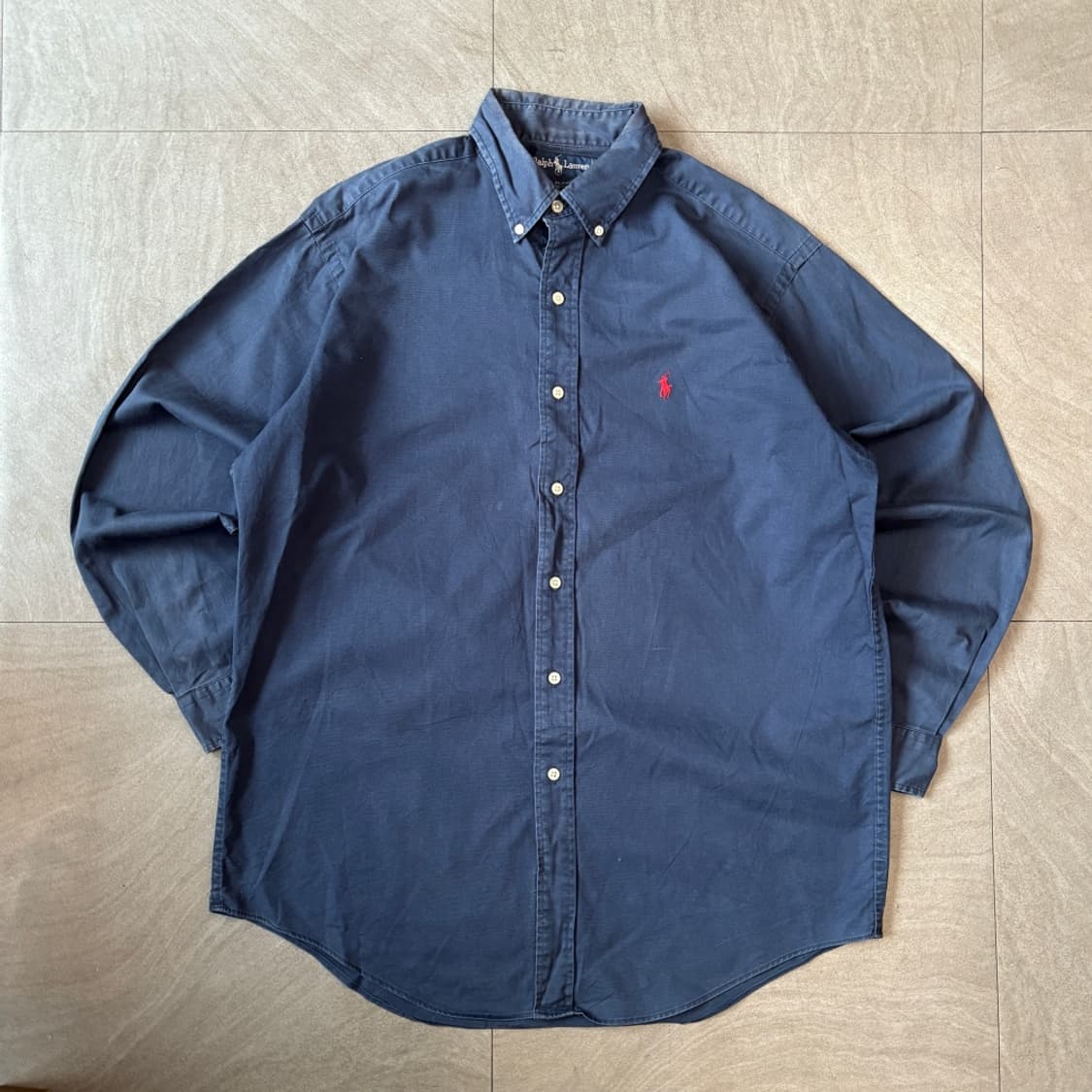 폴로 정품 네이비 클래식 로고 긴팔 셔츠 상품이미지1