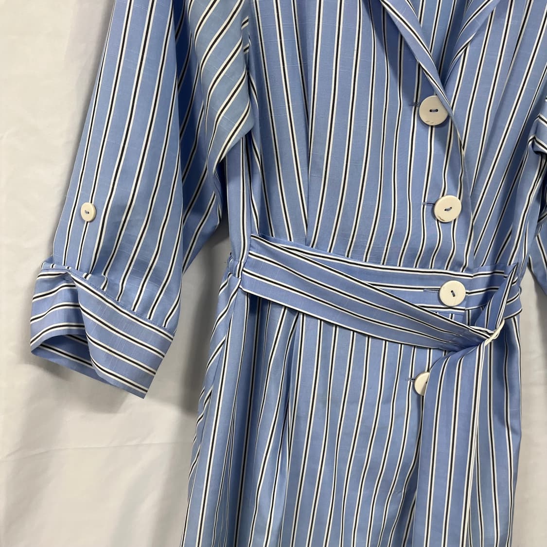 에고이스트 스트라이프 벨티드 셔츠 원피스 상품이미지4