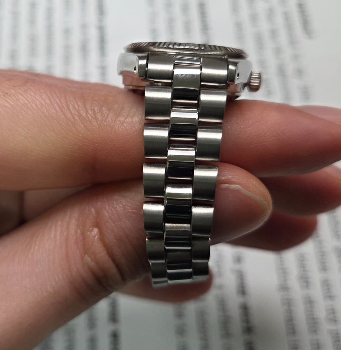 빈티지 세이코 데이데이트 샴골판 플루티드베젤 오토매틱 여성용  상품이미지6