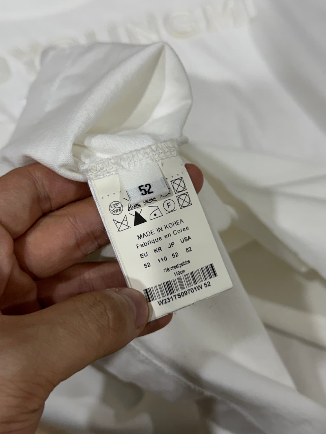 [52] 우영미 23SS 피라미드 백로고 반팔 티셔츠 화이트 상품이미지6