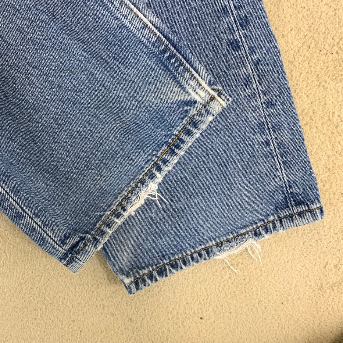 빈티지 리바이스 501 워싱 데님팬츠(33사이즈) 남자청바지 연중청 연청 상품이미지9