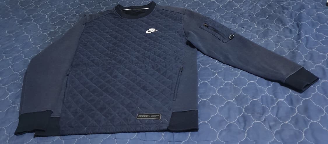 나이키 누빔 포켓 기모 맨투맨 네이비 (95) 상품이미지1