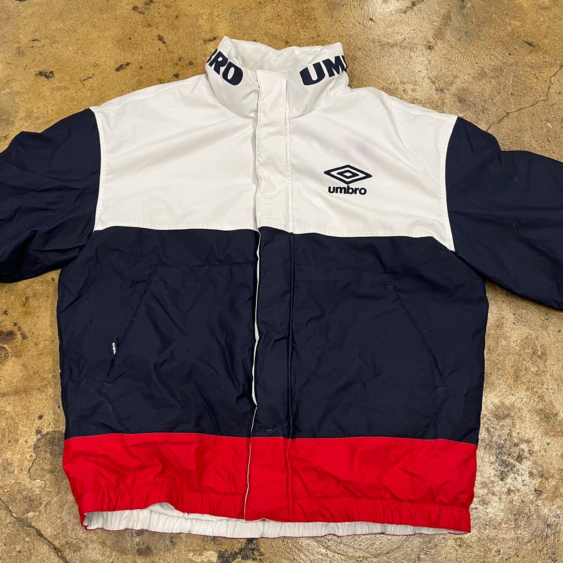 [정품/105] 엄브로 컬러블록 덕다운 패딩 자켓 b10 상품이미지3