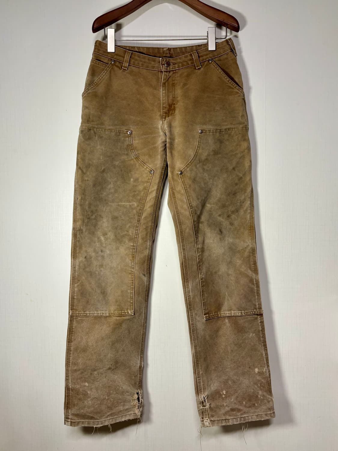 29)90s 칼하트 빈티지 더블니 워크팬츠 브라운 상품이미지1