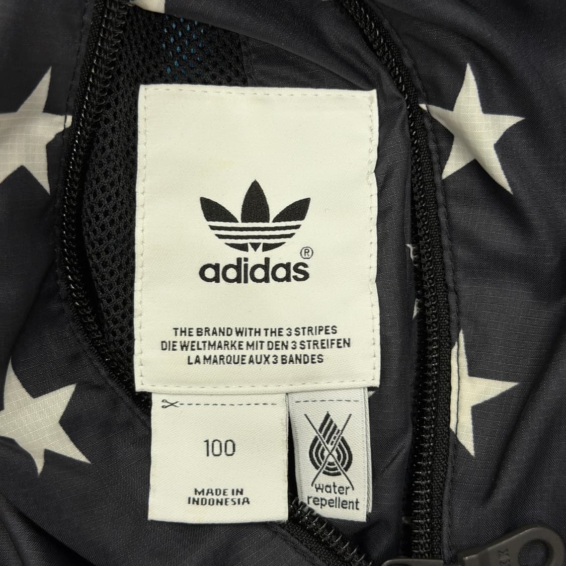 아디다스 빈티지 별 스타 리버서블 바람막이 자켓 블랙 블루 L 상품이미지5