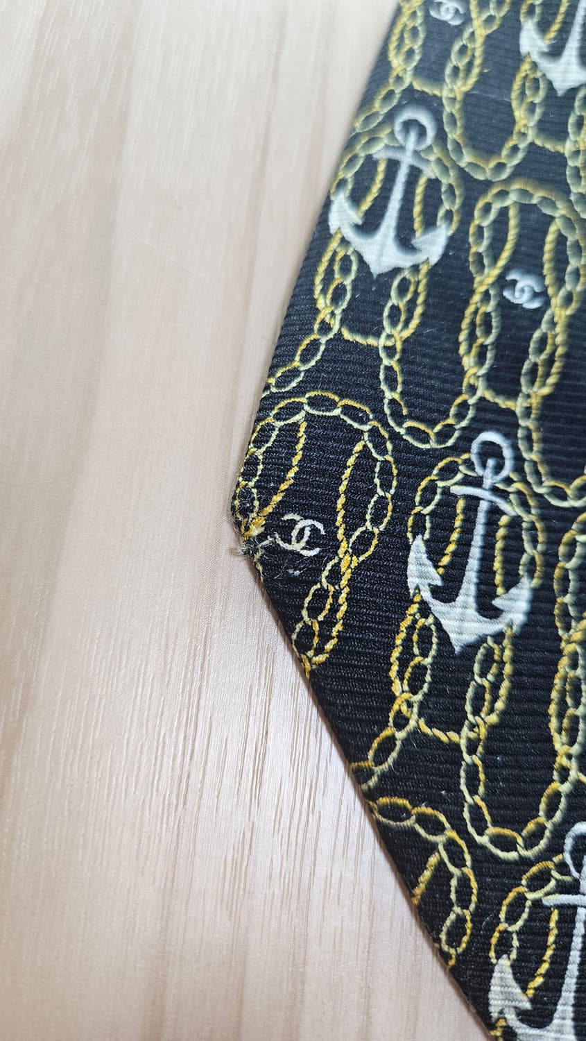 [단종/초희귀] 샤넬 빈티지 마린 앵커 넥타이/10cm 초광폭/상태 최상 상품이미지10