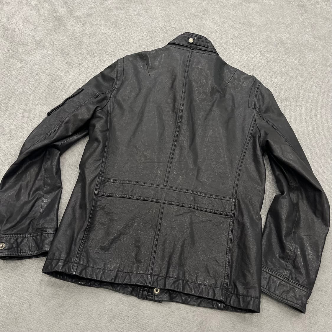 100 빈티지 양가죽 쿼드포켓 레더자켓 상품이미지5