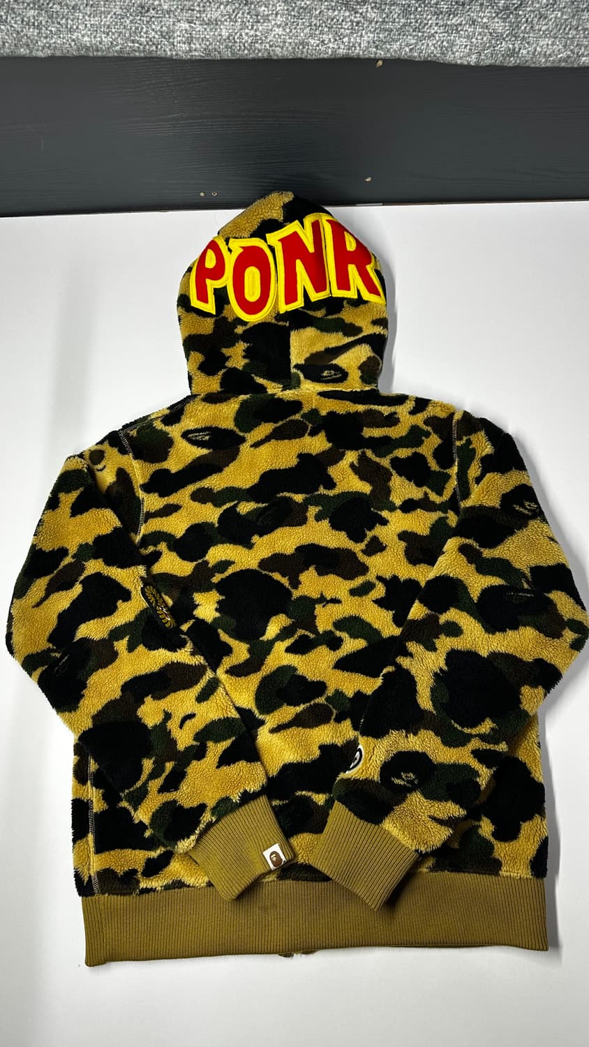 베이프 샤크 후드 플리스 카모 상품이미지3