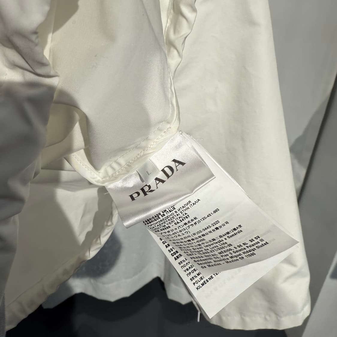[정품] 프라다 테크니컬 포플린 자켓 sgn889 오버핏L사이즈 상품이미지6