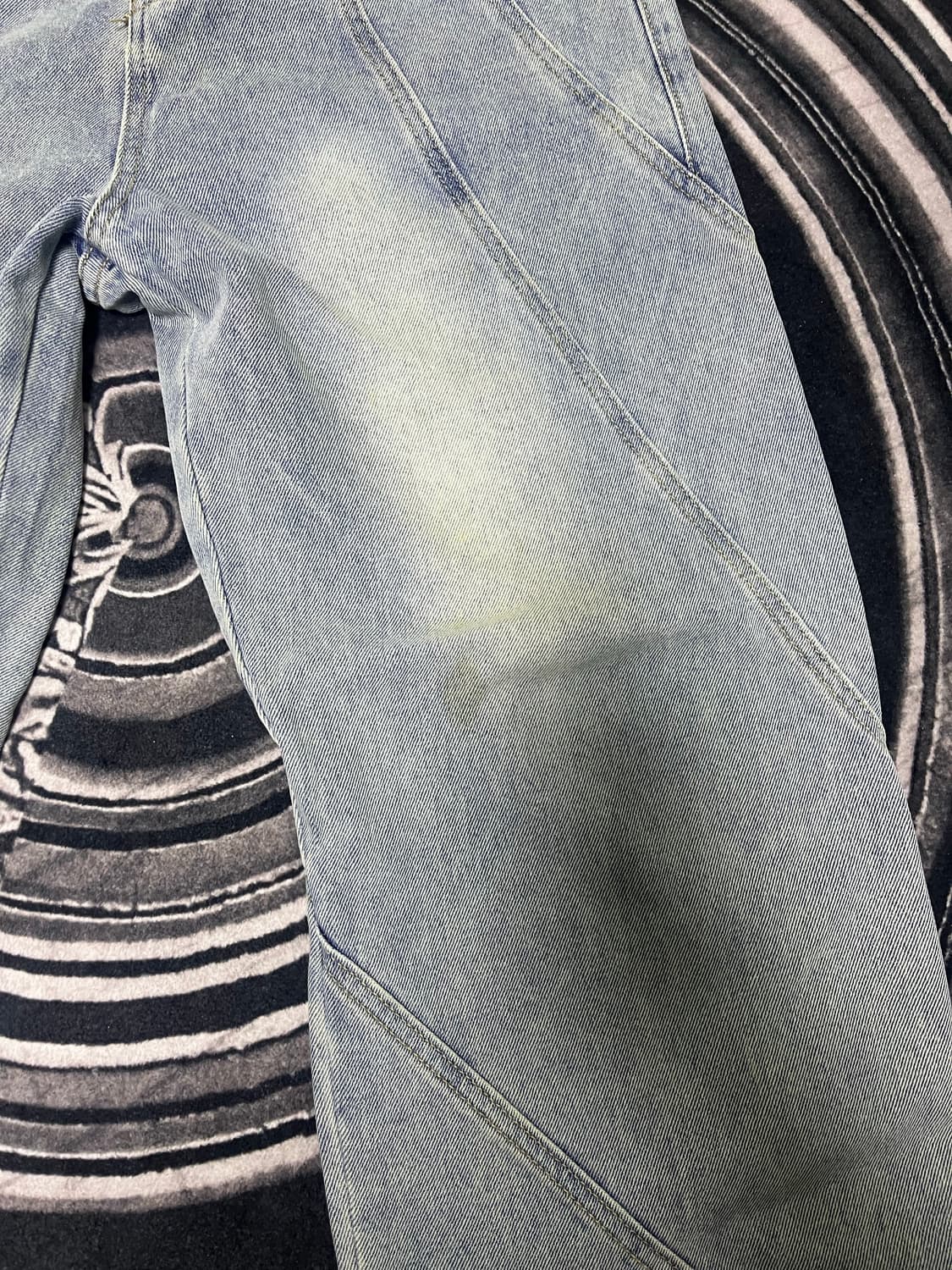 커브드 연청 데님 상품이미지3