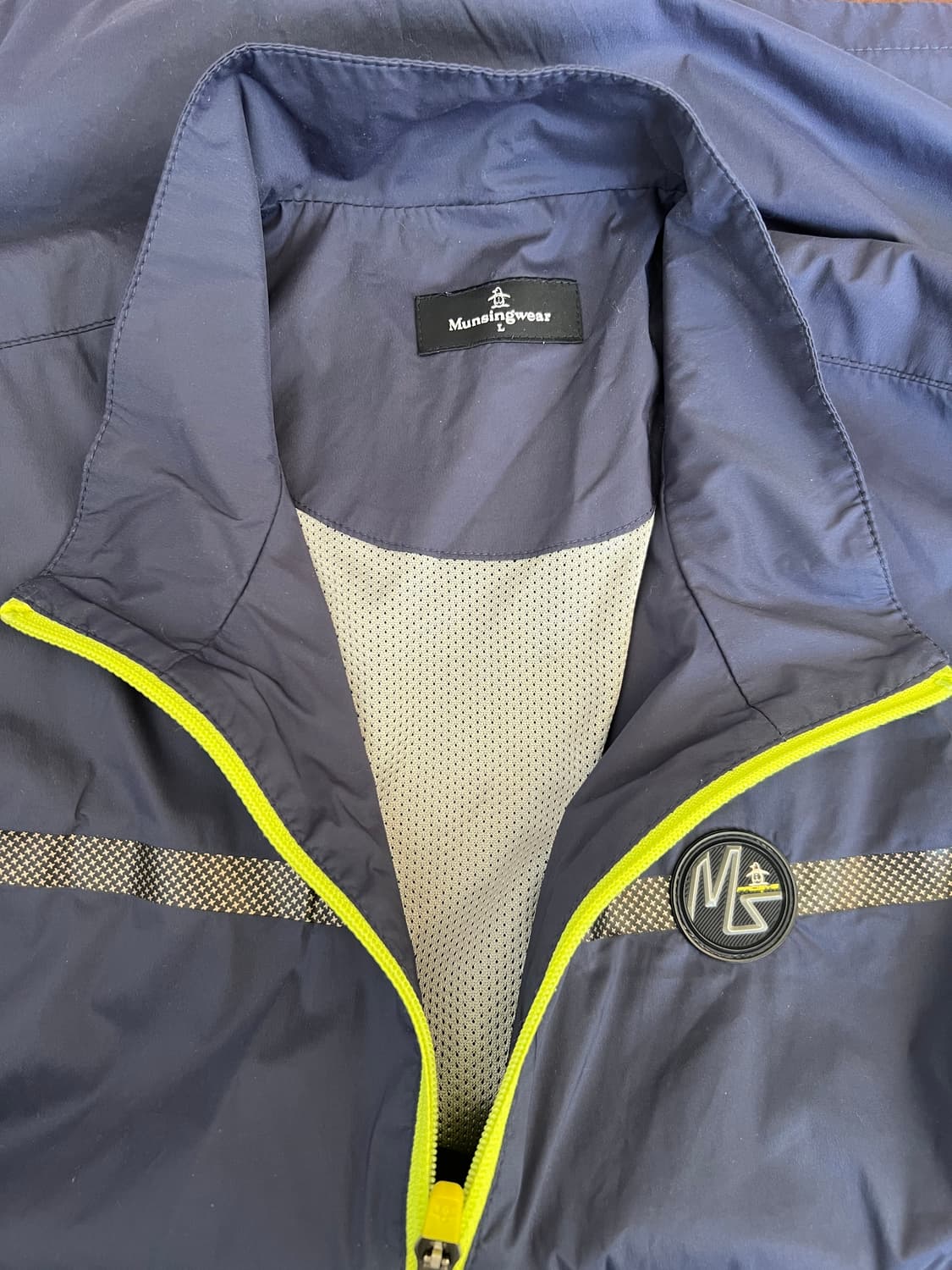 먼싱웨어 남성 네이비 바람막이조끼 골프조끼 상품이미지5