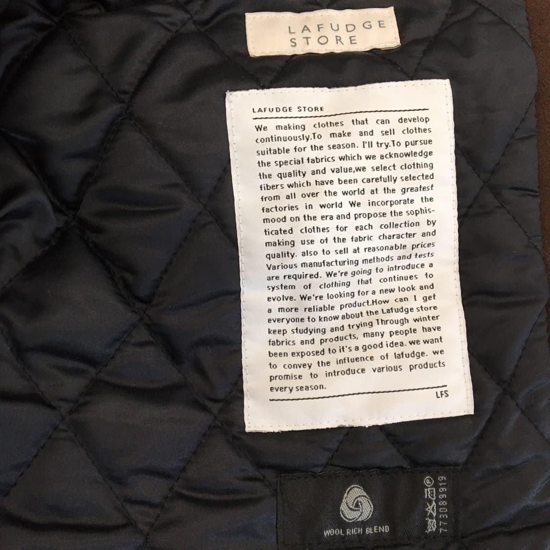 라퍼지스토어 울리치 블루종점퍼 M 퀄팅안감  상품이미지5