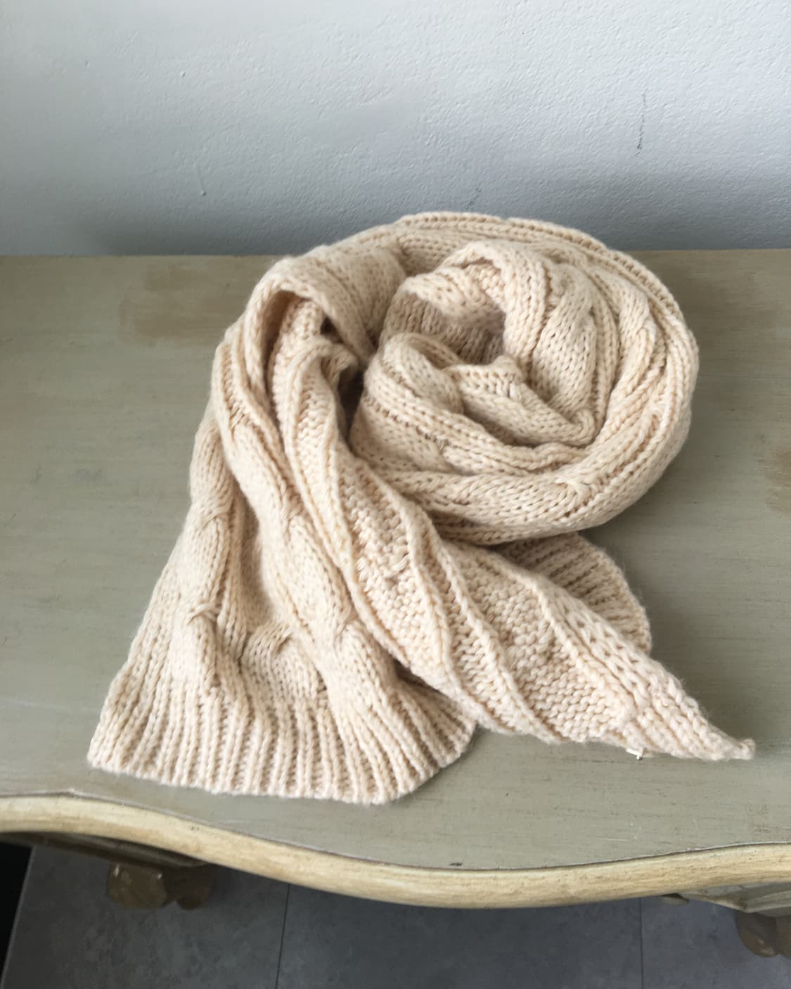  cable pattern 2way knit muffler 상품이미지1