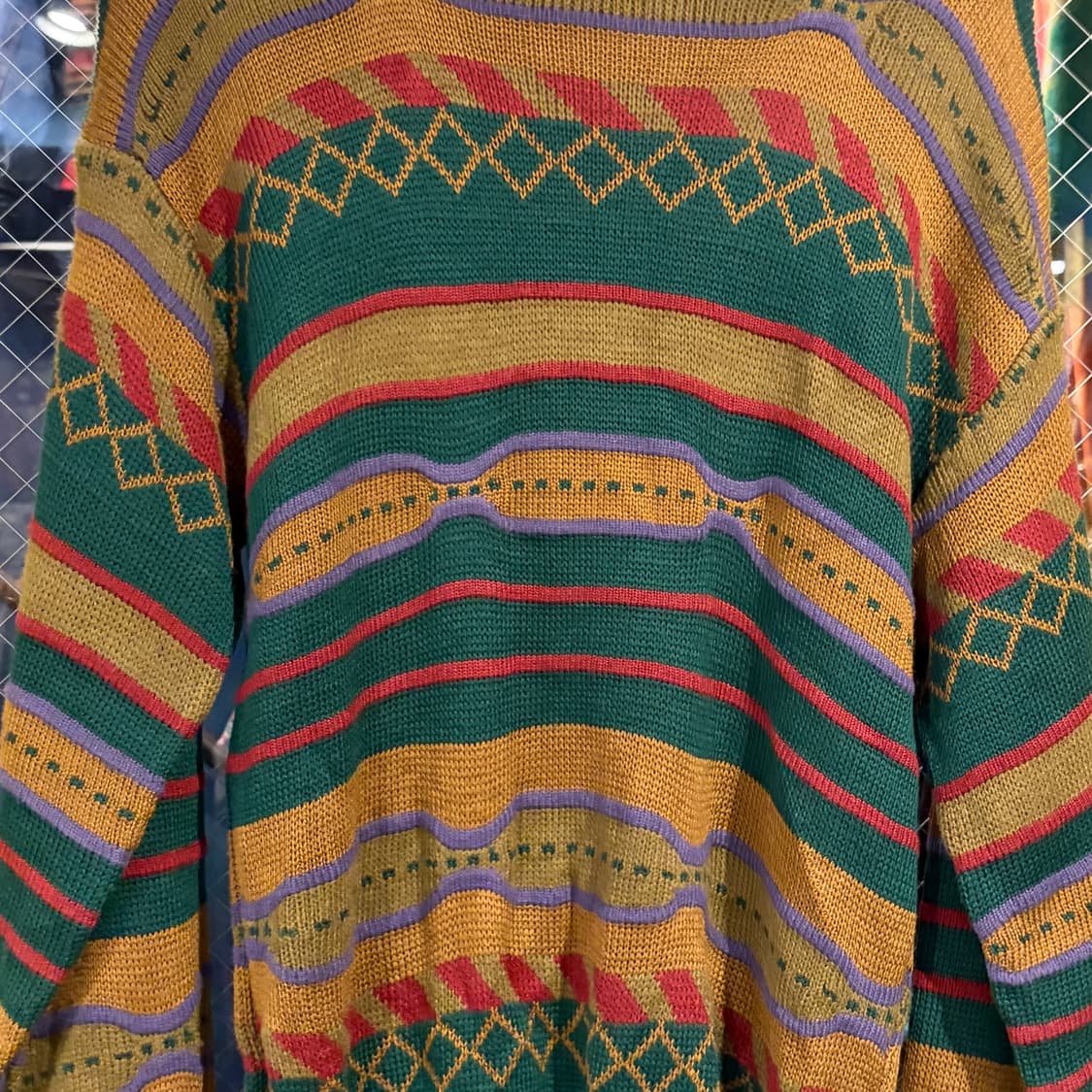 GARY PLAYER 개리 플레이어 패턴 케이블 니트 상품이미지8