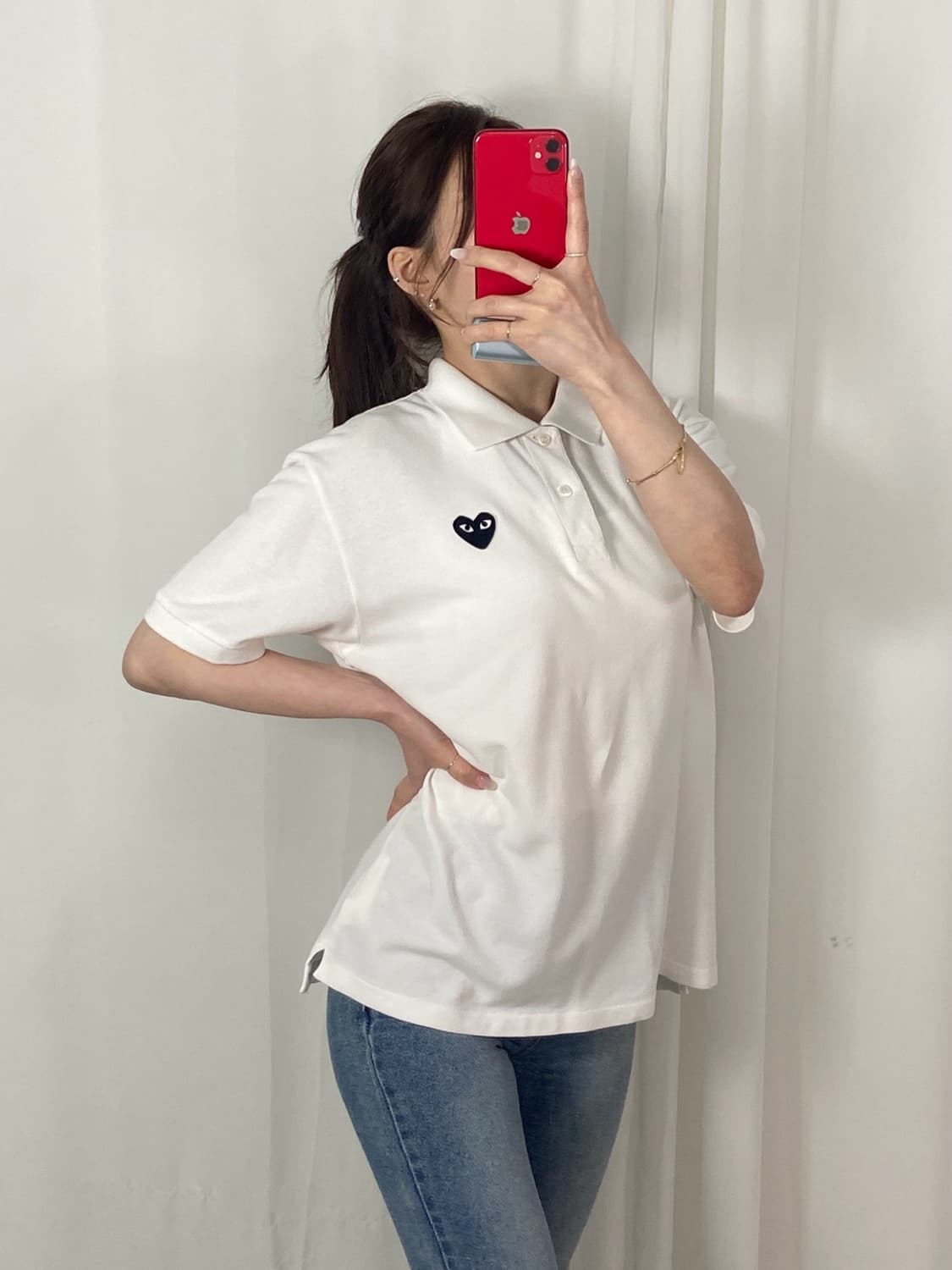 꼼데가르송 화이트 PK 상품이미지2