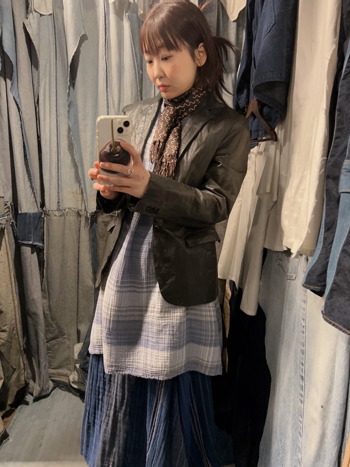 S ) Neil Barrett Faded Leather Jacket 상품이미지2