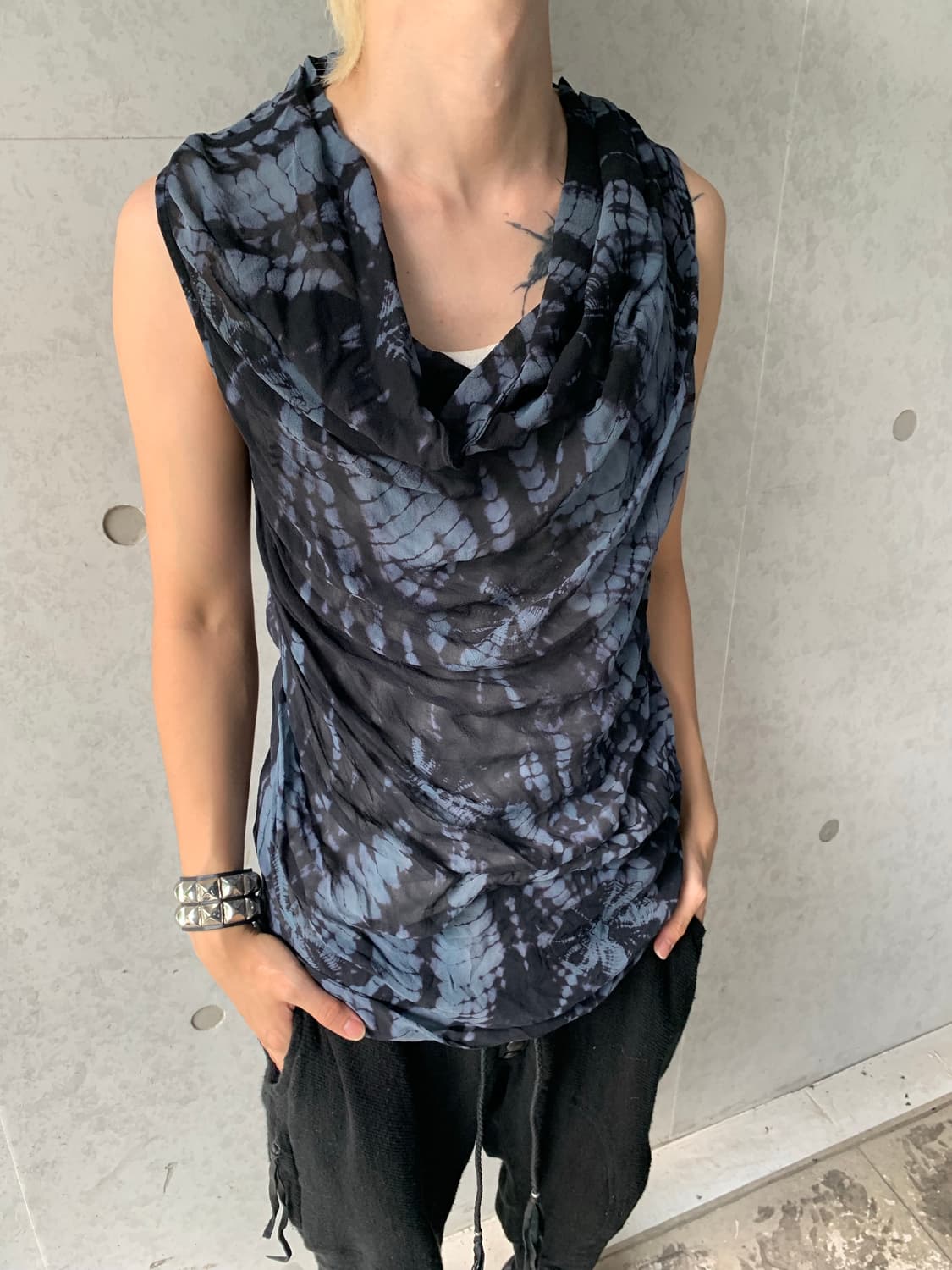 All Saints blue python drape sleeveless 상품이미지2