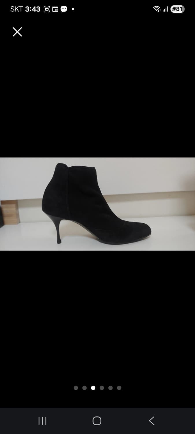 페라가모 블랙 스웨이드 앵클 부츠,사이즈7(240)거의새거 상품이미지3