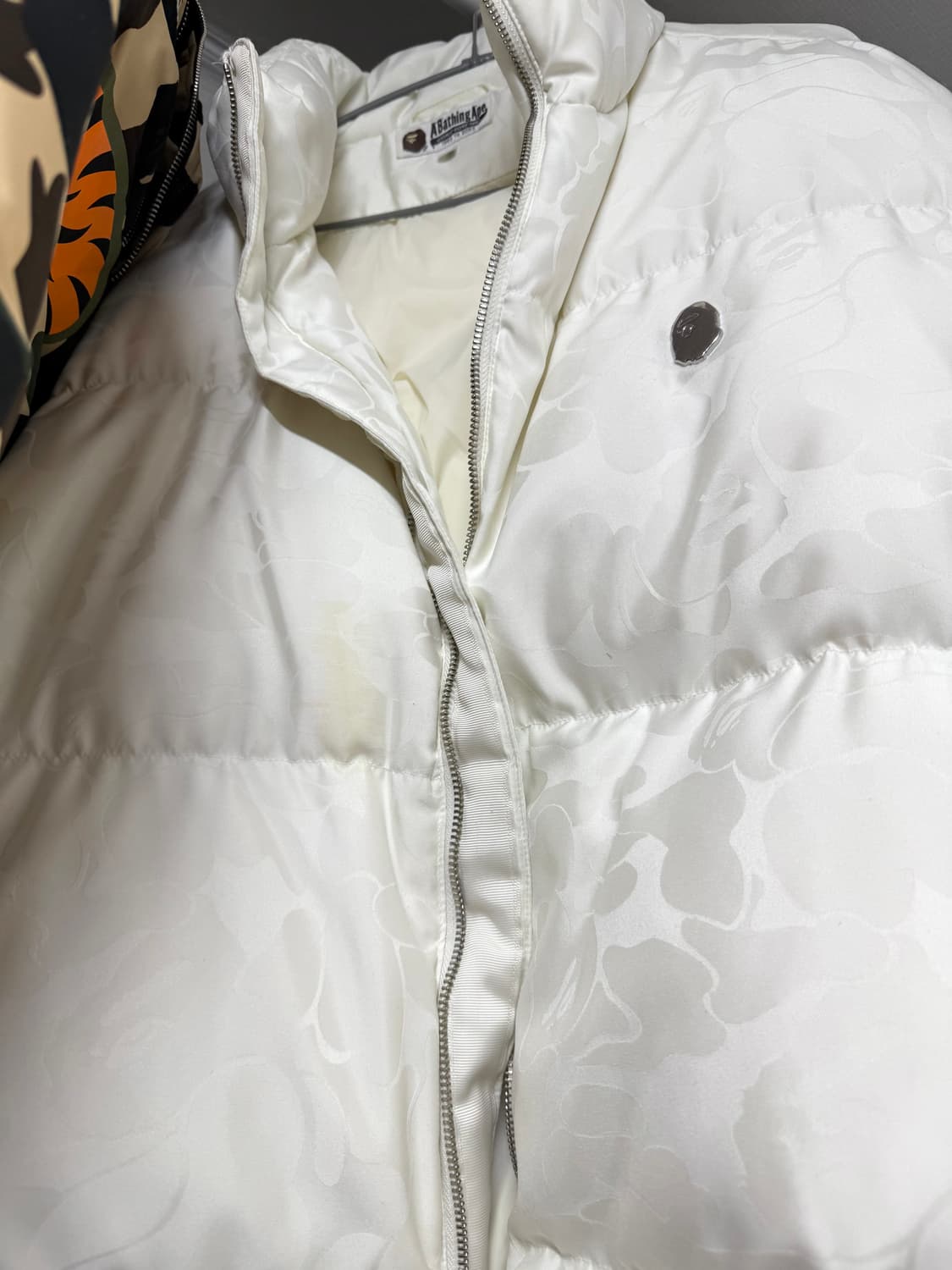 베이프 토날 솔리드 카모 푸퍼 다운 패딩 자켓 XL 상품이미지4