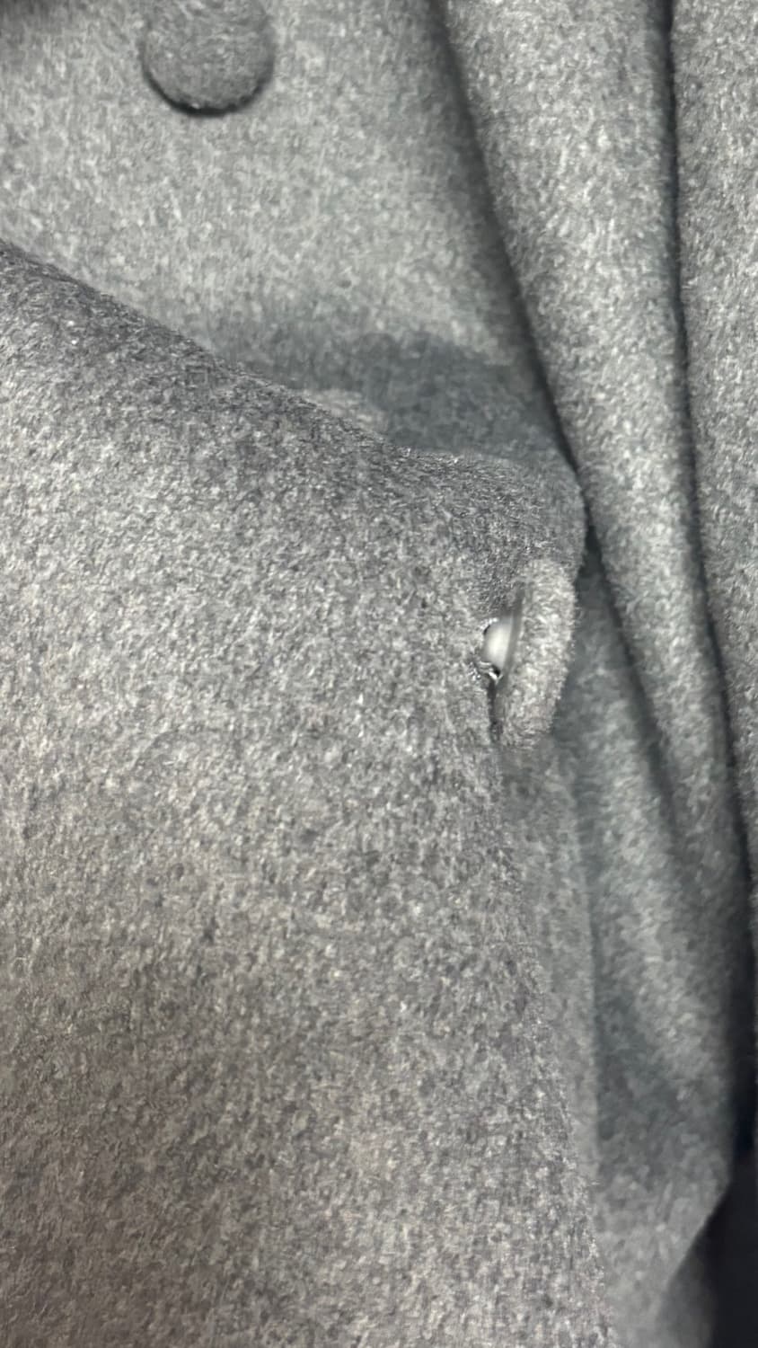 허그유어스킨 후드 하프 코트 차콜 상품이미지5