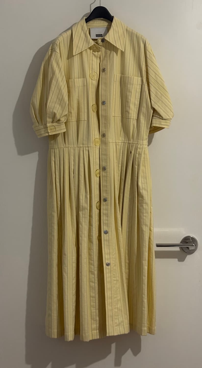 EENK 잉크 옐로우 반팔 드레스 상품이미지1