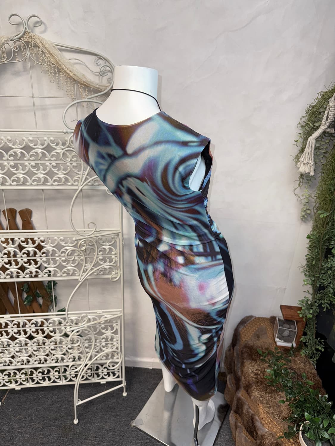 Marvel x-ray mesh shirring maxi ops 상품이미지4