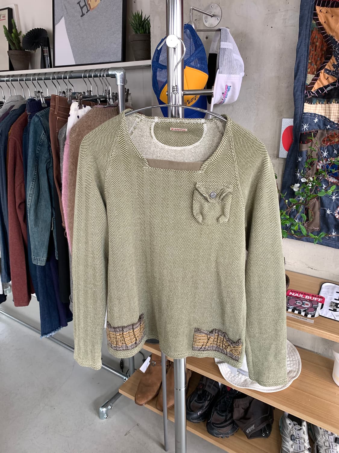 Kapital 캐피탈 스퀘어넥 니트 슬리브 상품이미지2