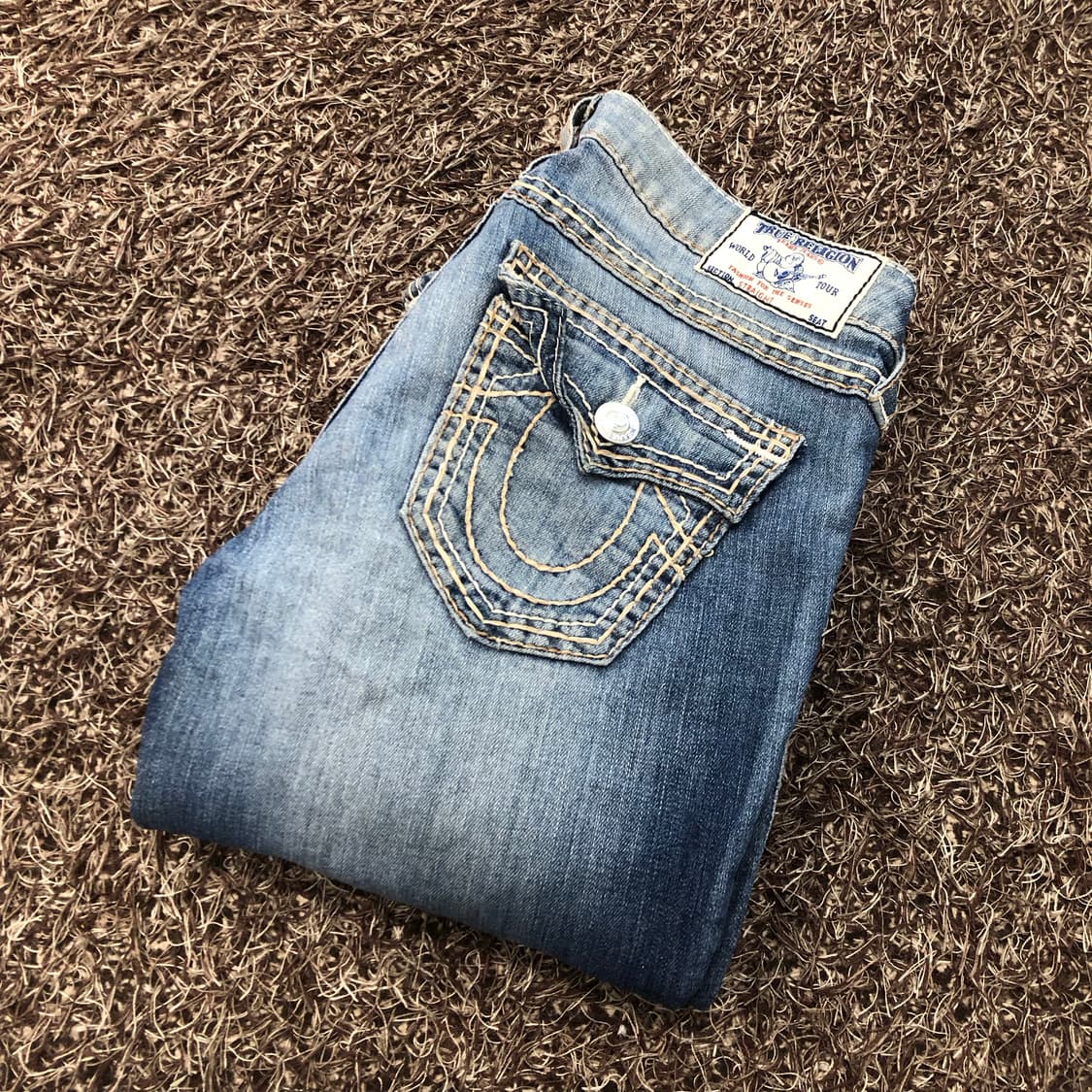 트루릴리전 워싱 스트레이트진 데님 팬츠 상품이미지1