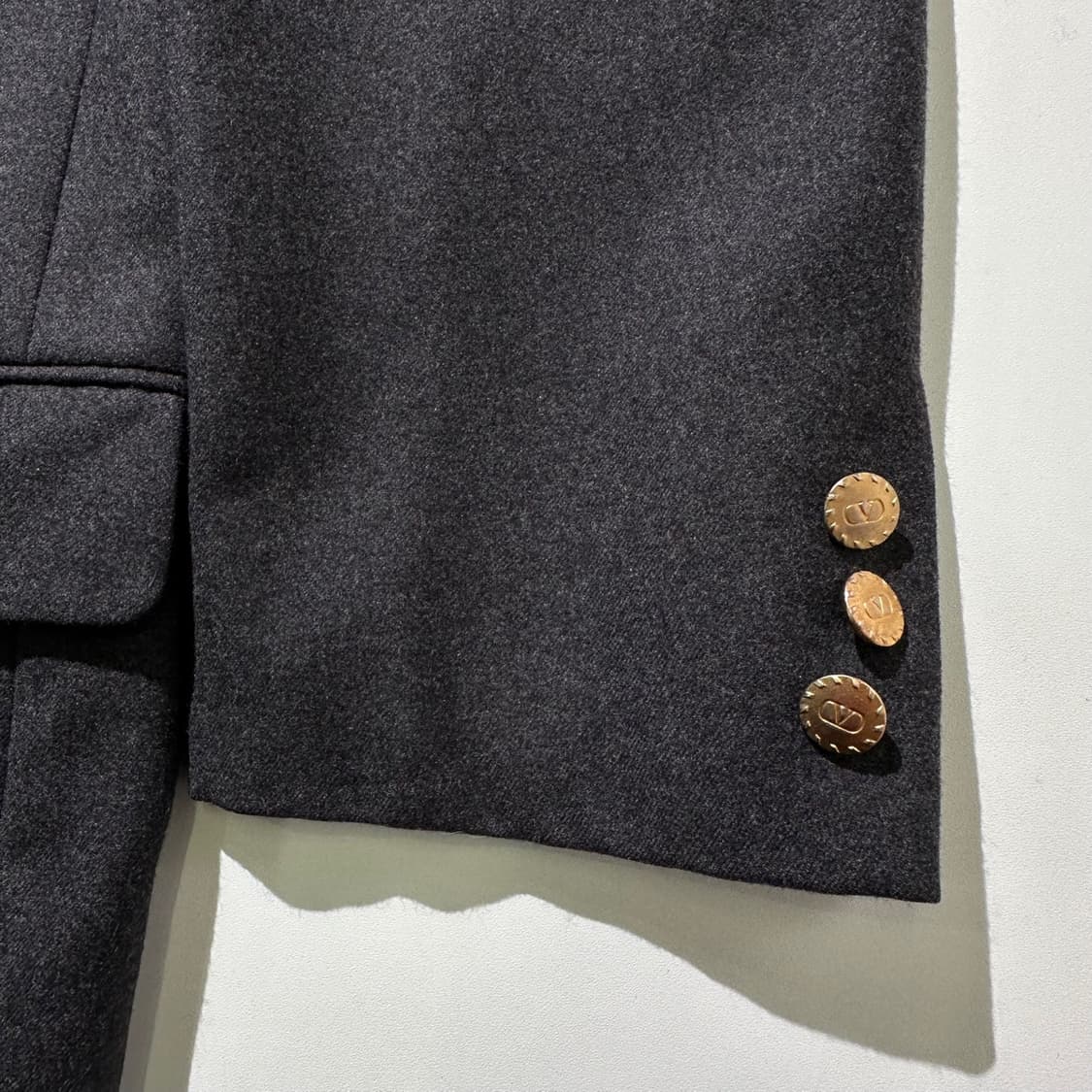 발렌티노 금장버튼 캐시미어 블렌드 더블 블레이저 자켓 상품이미지6