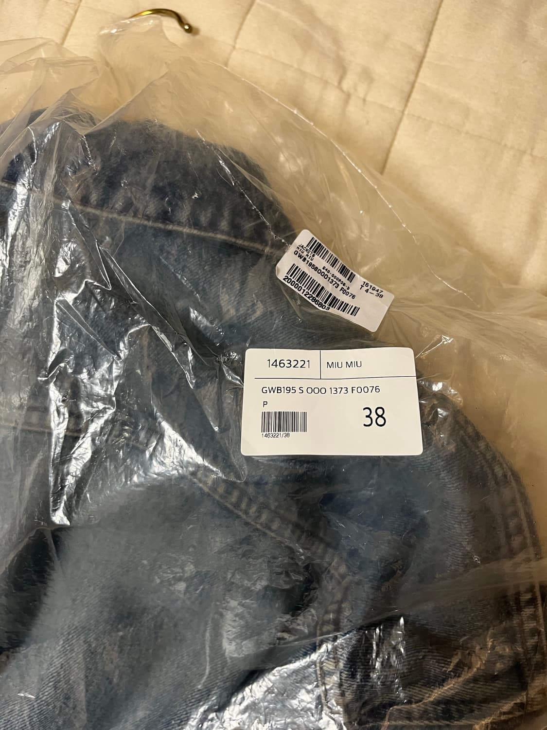 미우미우 데님 자켓 38 상품이미지4