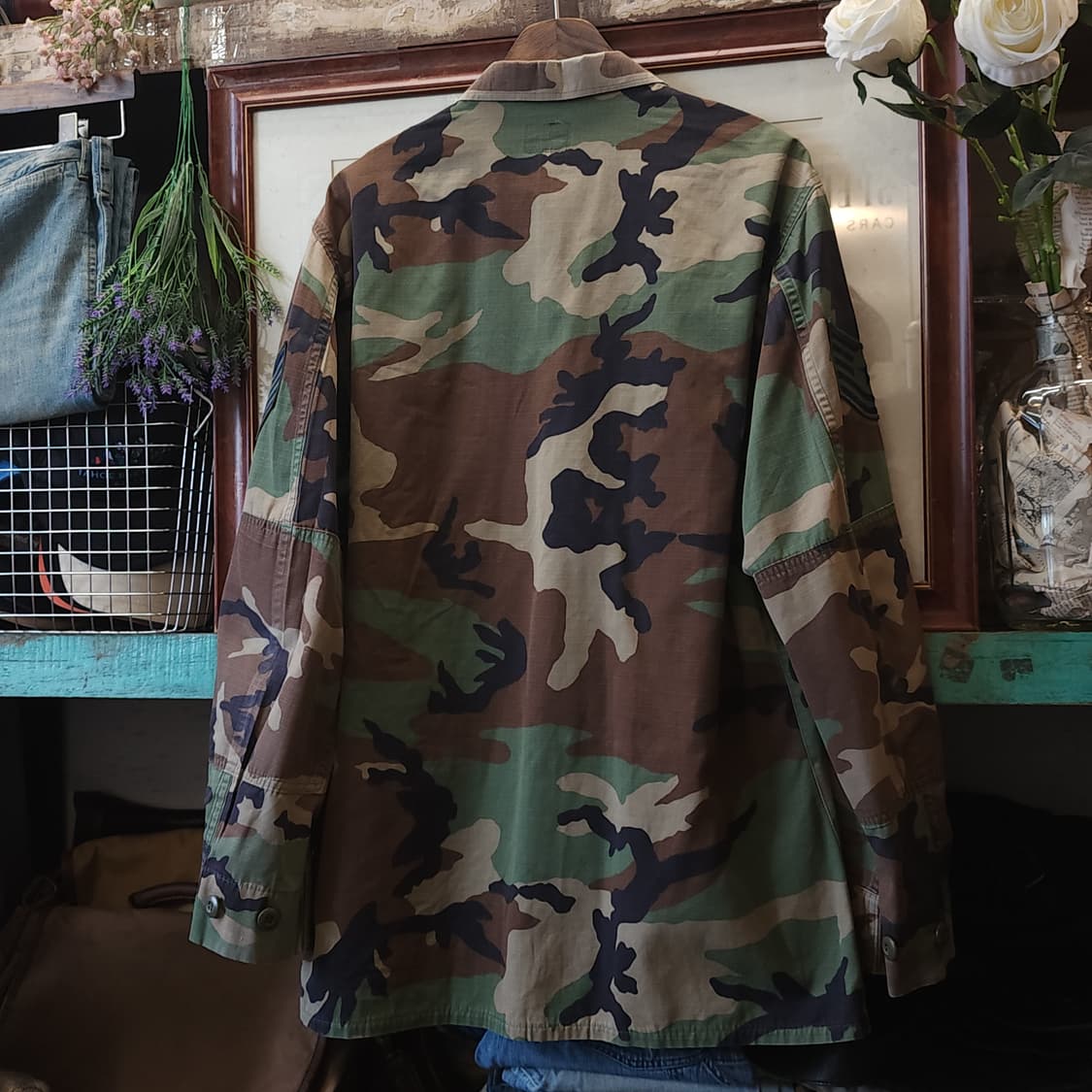 90s 미군 우드랜드 카모셔츠 BDU 라지 레귤러 상품이미지3