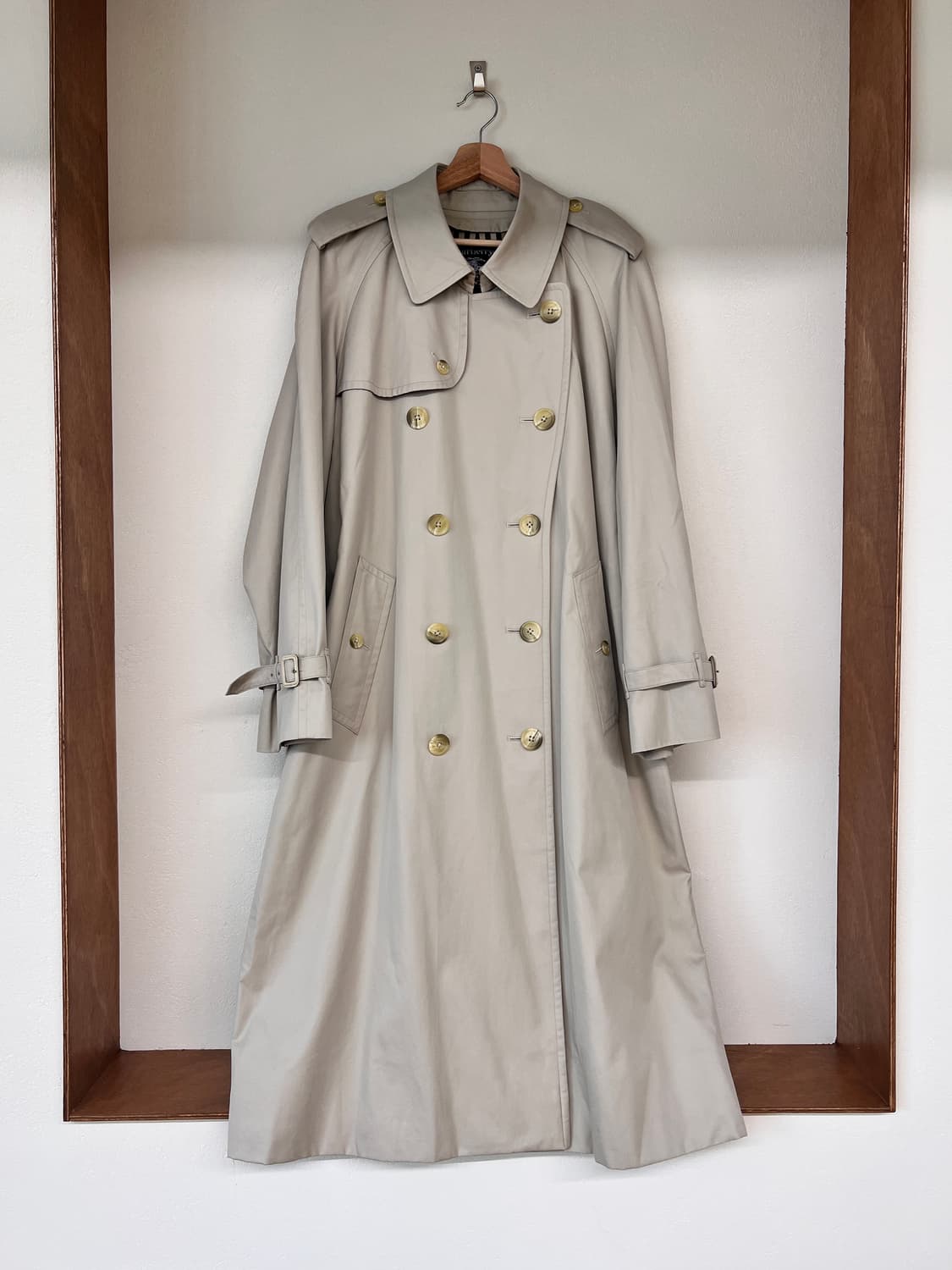 빈티지 버버리 더블 트렌치 코트 (베이지) 상품이미지4
