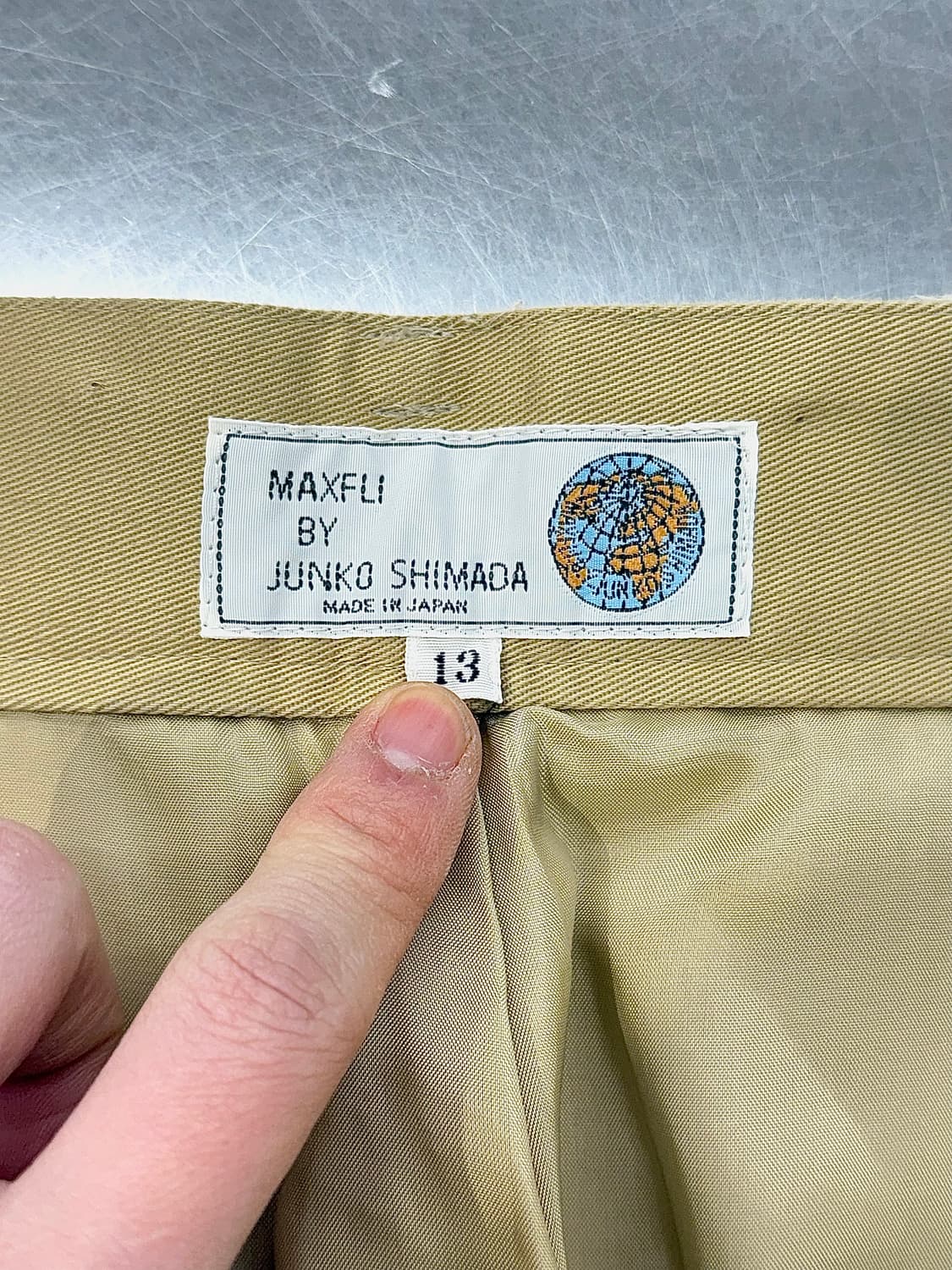 준코 시마다 막플리 브라운 더블 플릿 치노 쇼츠 상품이미지5