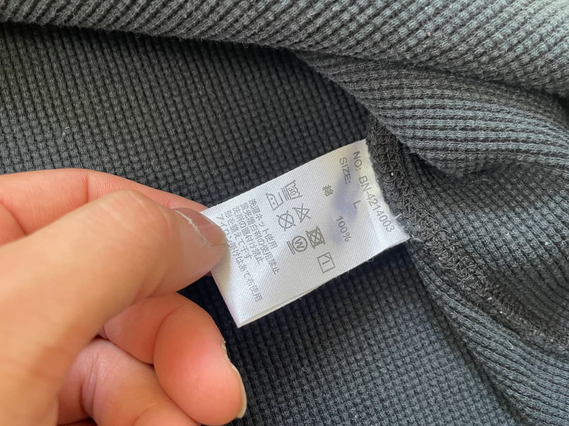 빈티지 back number 헨리넥 와플 긴팔티셔츠  상품이미지4