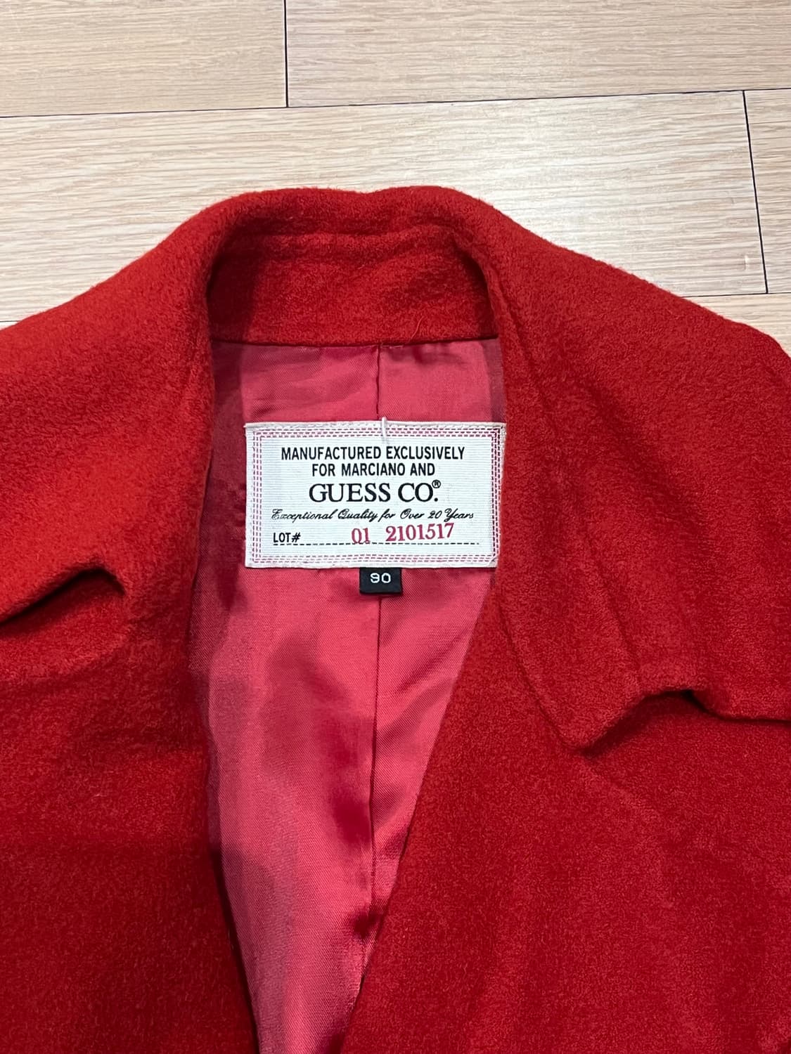Guess 게스 빈티지 레드 더블코트 여성 90 상품이미지2