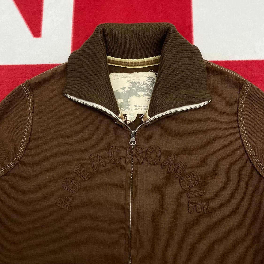 아베크롬비 브라운 져지 M 실측L 상품이미지3