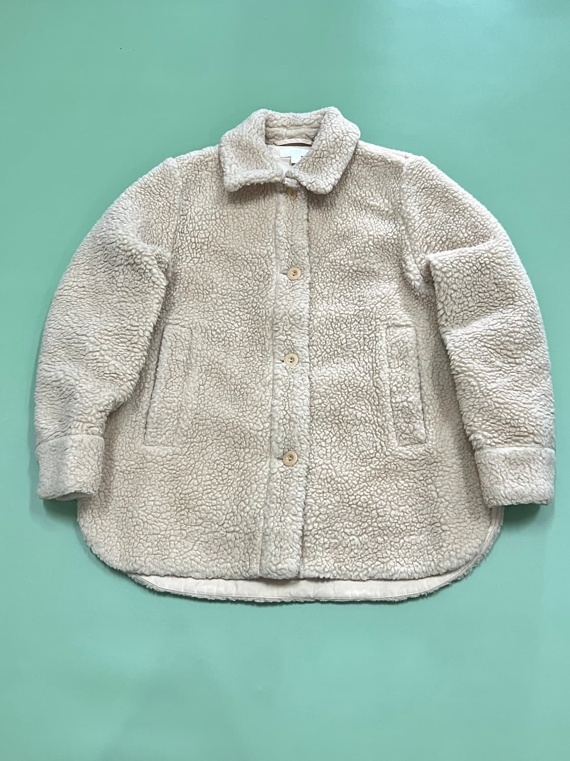 코스 울혼방 양털 뽀글이 후리스 자켓 상품이미지2