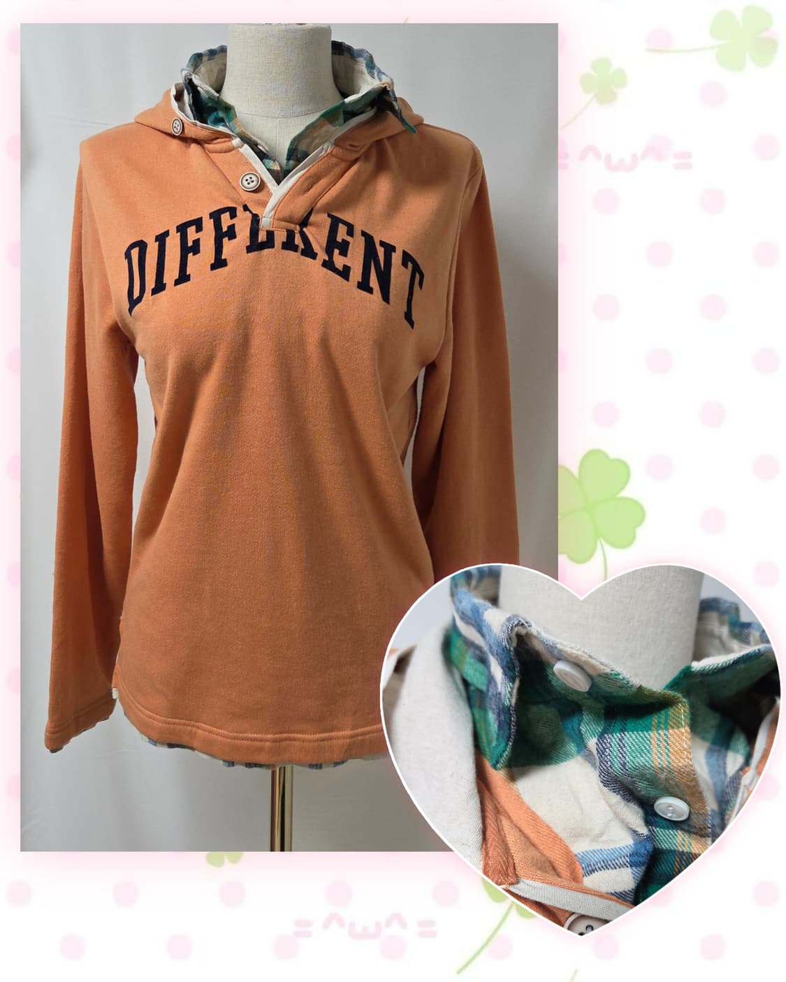 오렌지 너드 롱슬리브 후드티 상품이미지1